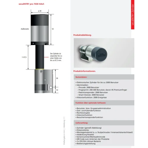 Burg Wächter secuENTRY pro 7030 Half