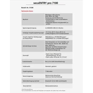 Burg Wächter secuENTRY pro 7100 cylinder