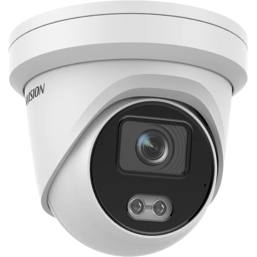 HIKVISION IP-tårnkamera, 2,8 mm, 4MP ColorVu, 24/7 farvebilleder m. mikrofon