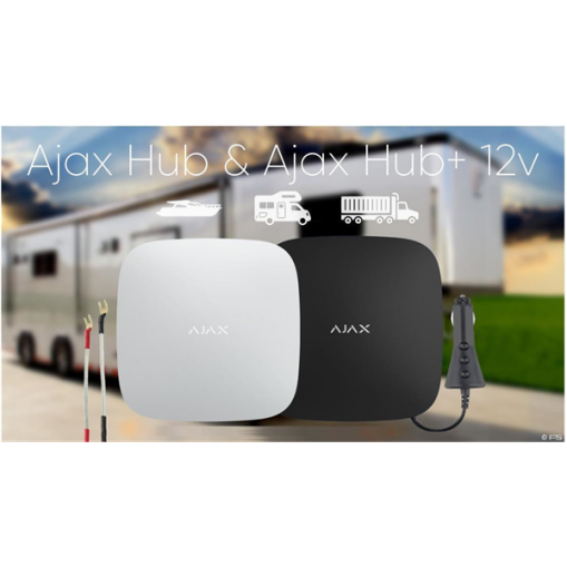 Ajax Hub Plus 12/24V hvid EU