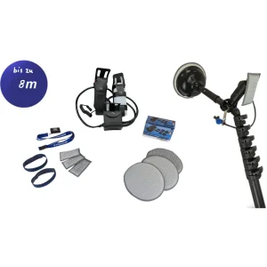 DragonFly CCTV-rengøringssæt med stang 8 m
