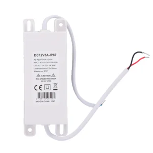 Str&oslash;mforsyningsenhed DC 12V 3A IP67