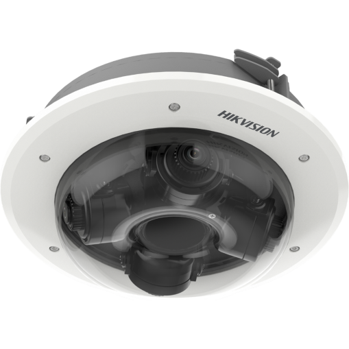 HIKVISION Panorama Dome IP-kamera 4x 5MP, 120 db WDR, IP67/IK10, 3x optisk zoom