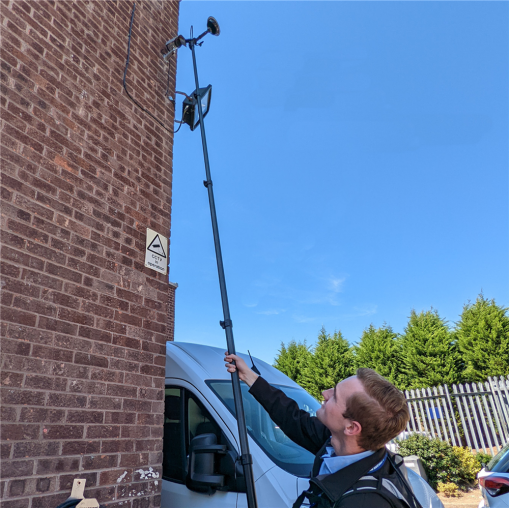 Dragonfly CCTV-rengøringssæt med stang 7 m