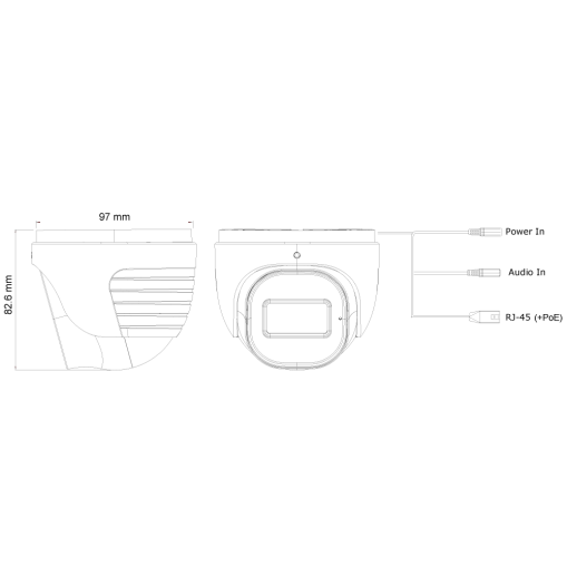 Provision DI-340IPEN-28 20m IR 4MP AI-Analysis Dome/Turret-kamera med fast objektiv