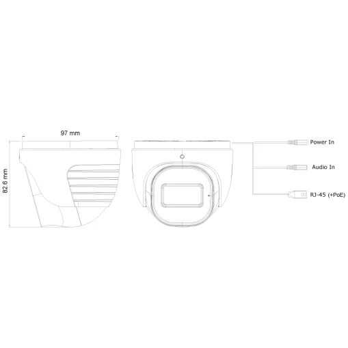 Provision DI-340IPEN-28 20m IR 4MP AI-Analysis Dome/Turret-kamera med fast objektiv