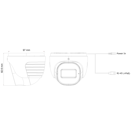 Provision DI-340IPEN-G-28 20M IR 4MP AI-Analysis Dome/Turret-kamera med fast objektiv