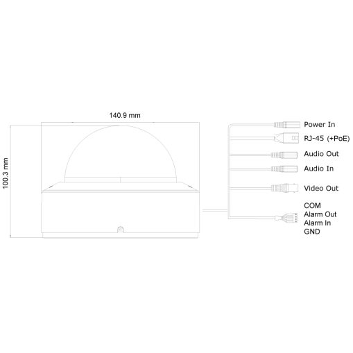 Provision DAI-380IPE-MVF 40M IR 8MP Motoriseret Vari-Focal Vandal-Proof Dome