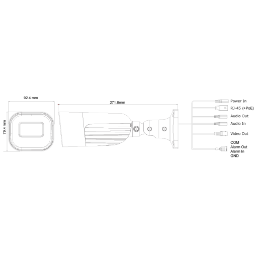 Provision I6-380IPE-MVF 60M IR 8MP Motoriseret Vari-Focal Bullet