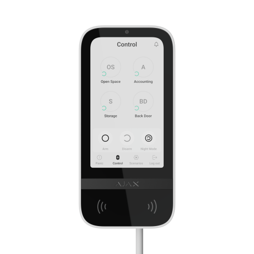 KeyPad TouchScreen Fibra hvid