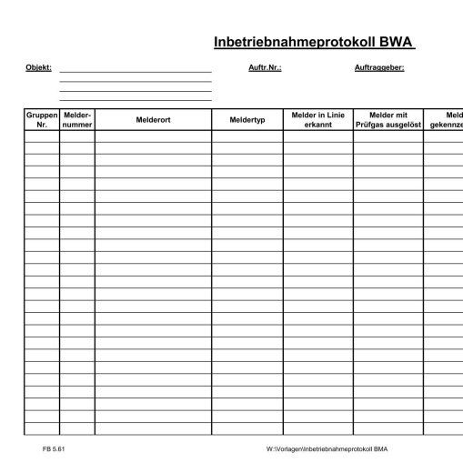 SmartCell idriftsættelsesprotokol for brandalarmsystemer (BWA)