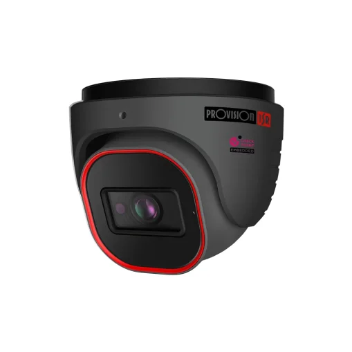 Provision DI-340IPEN-28-G-V4 20m IR 4mp DDA Analytics Fixed Lens Small Dome/Turret Camera med indbygget Check Point-beskyttelse og Dual System-teknologi