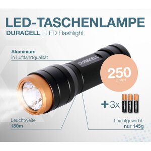 Duracell 250 Aluminium LED-Taschenlampe