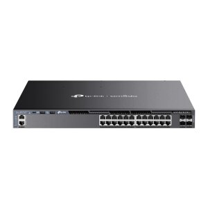 Omada 24-Port Gigabit Stackable L3 Managed PoE+ Switch...