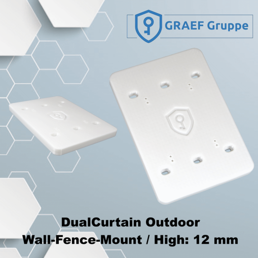 DualCurtain Outdoor Wall-Fence Mount-12 White