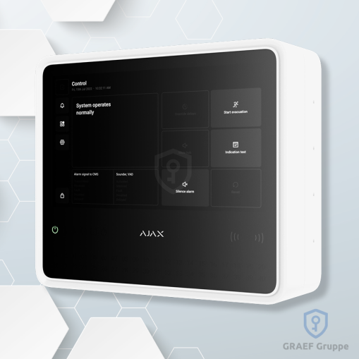 Ajax EN54 Fire Hub Jeweller weiß